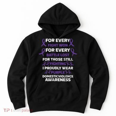 For Every Fight Won Domistic Violence Awareness Domestic V Hoodie