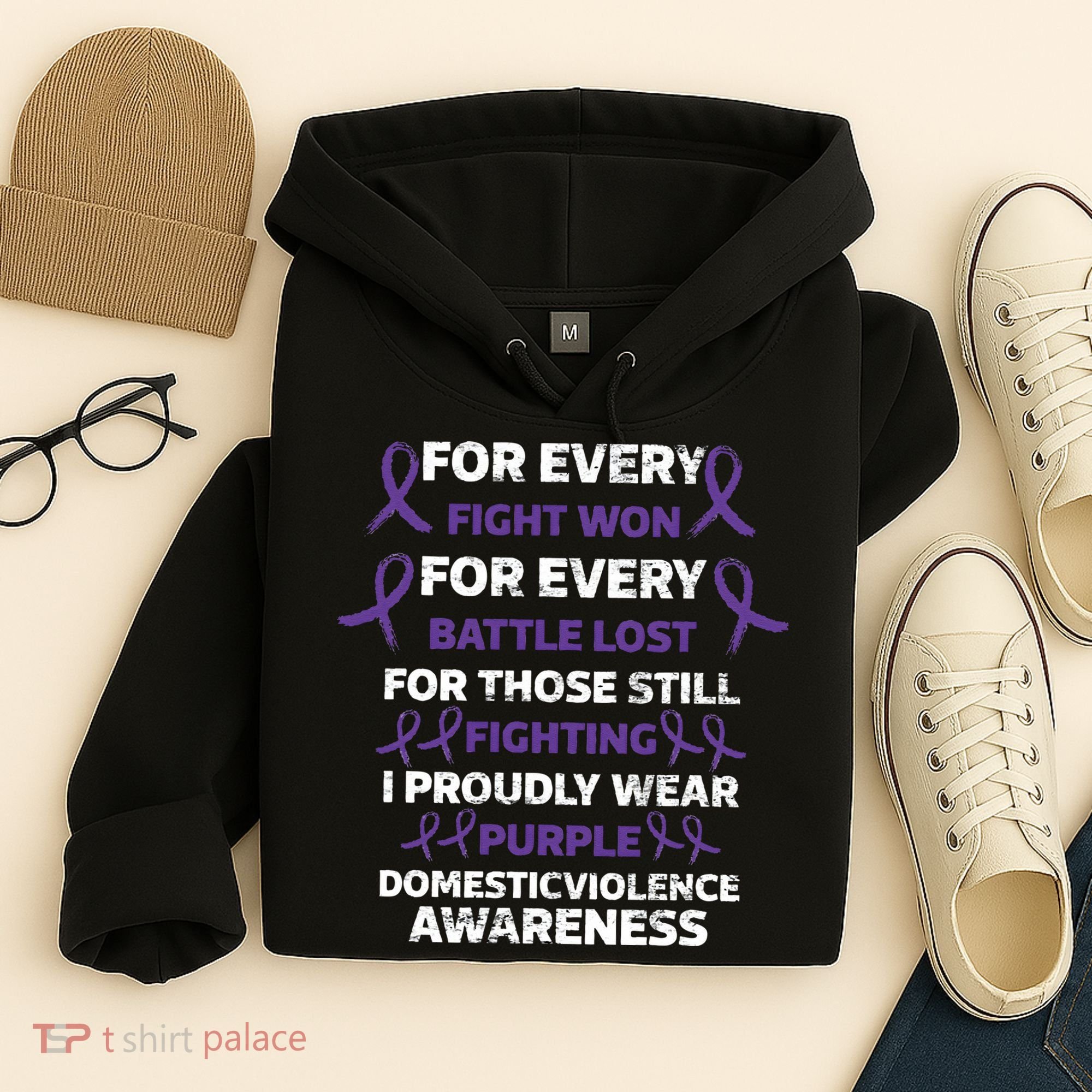 For Every Fight Won Domistic Violence Awareness Domestic V Hoodie