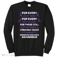 For Every Fight Won Domistic Violence Awareness Domestic V Sweatshirt thumb 0