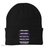 For Every Fight Won Domistic Violence Awareness Domestic V Beanie thumb 0