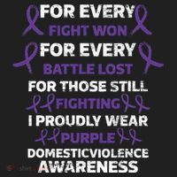 For Every Fight Won Domistic Violence Awareness Domestic V Beanie thumb 2