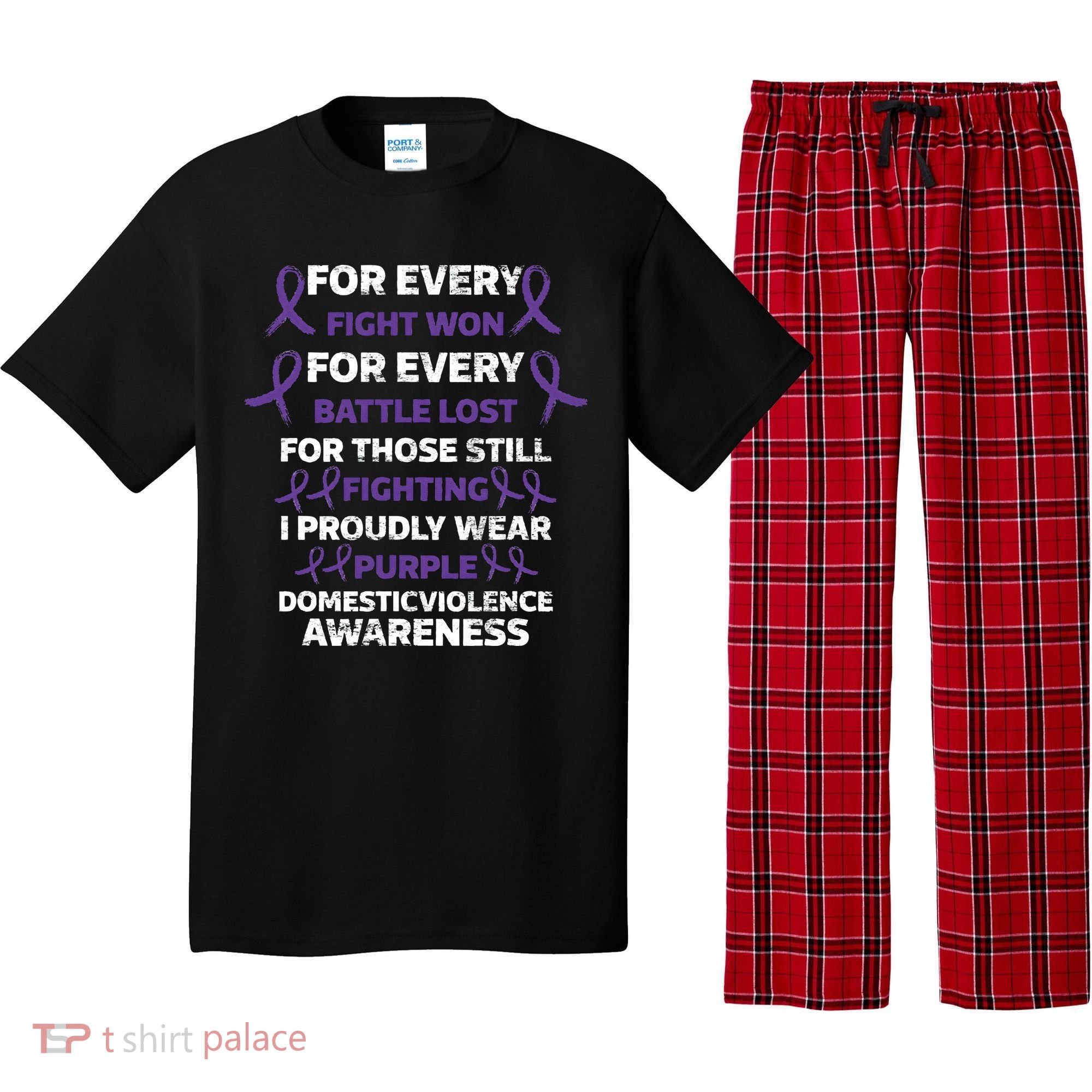 For Every Fight Won Domistic Violence Awareness Domestic V Pajama Set