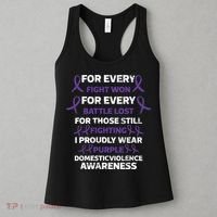 For Every Fight Won Domistic Violence Awareness Domestic V Women's Tank Top thumb 3