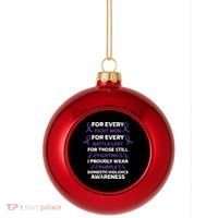 For Every Fight Won Domistic Violence Awareness Domestic V Plastic Christmas Ball Ornament thumb 0
