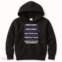 For Every Fight Won Domistic Violence Awareness Domestic V Kids Hoodie thumb 0