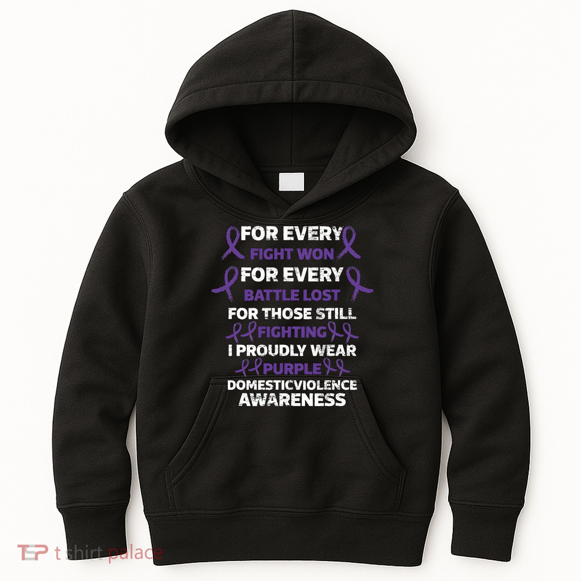 For Every Fight Won Domistic Violence Awareness Domestic V Kids Hoodie