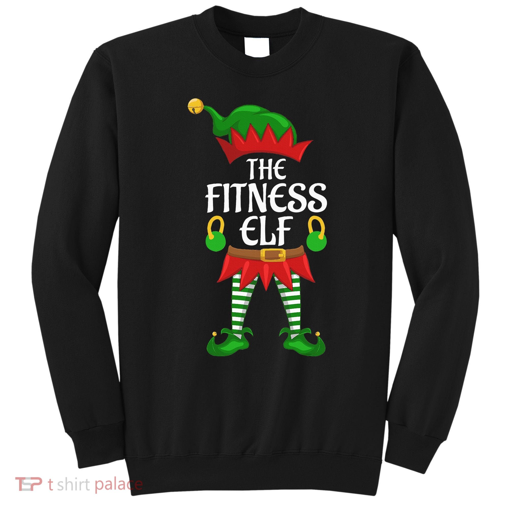 Fitness Elf Family Matching Group Christmas Party Sweatshirt