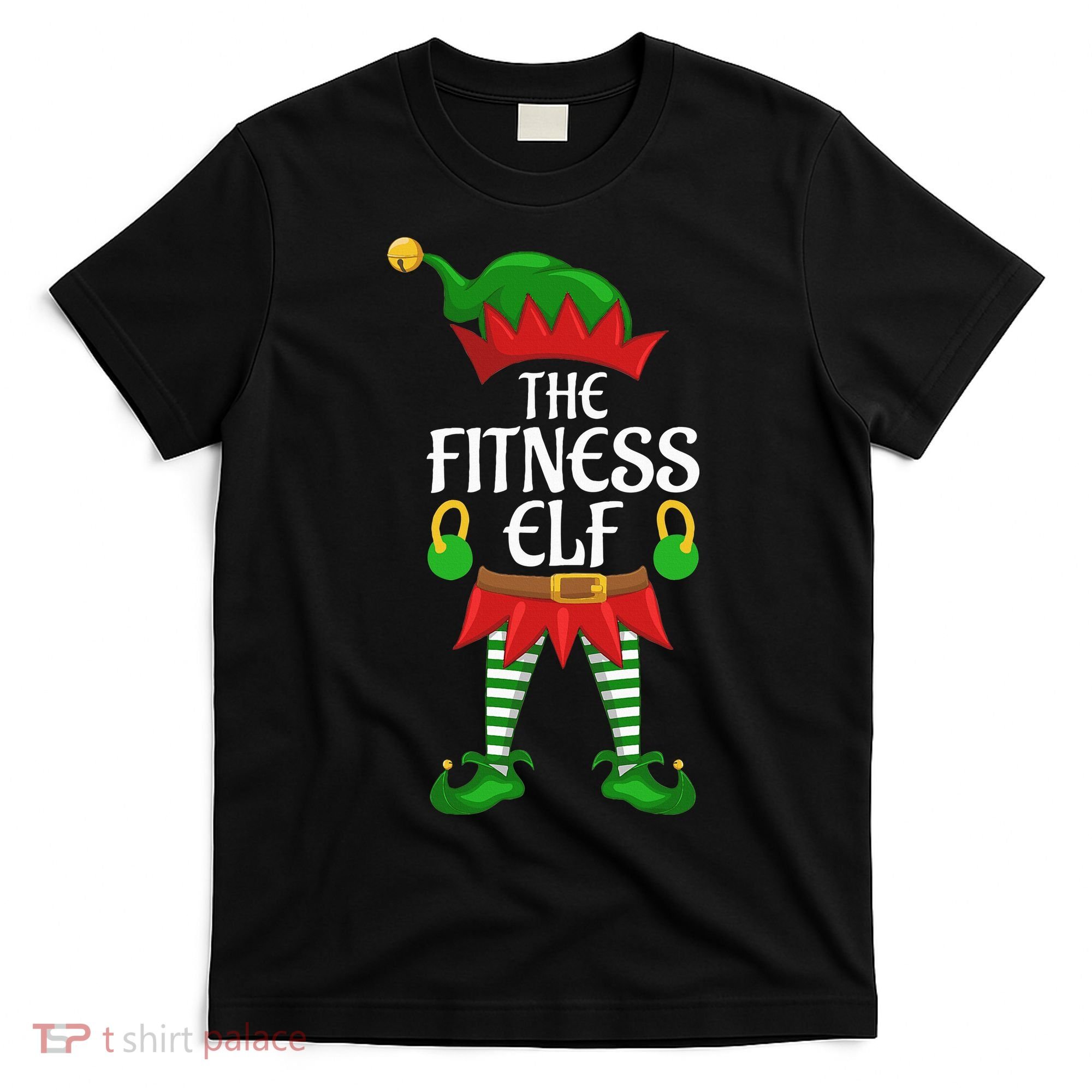 Fitness Elf Family Matching Group Christmas Party T-Shirt