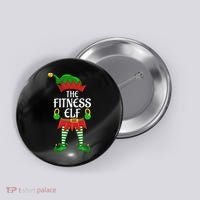 Fitness Elf Family Matching Group Christmas Party Button thumb 0