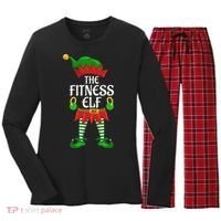 Fitness Elf Family Matching Group Christmas Party Women's Long Sleeve Flannel Pajama Set  thumb 0