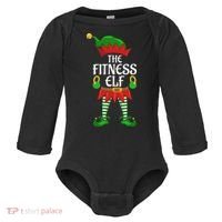 Fitness Elf Family Matching Group Christmas Party Baby Long Sleeve Bodysuit thumb 0