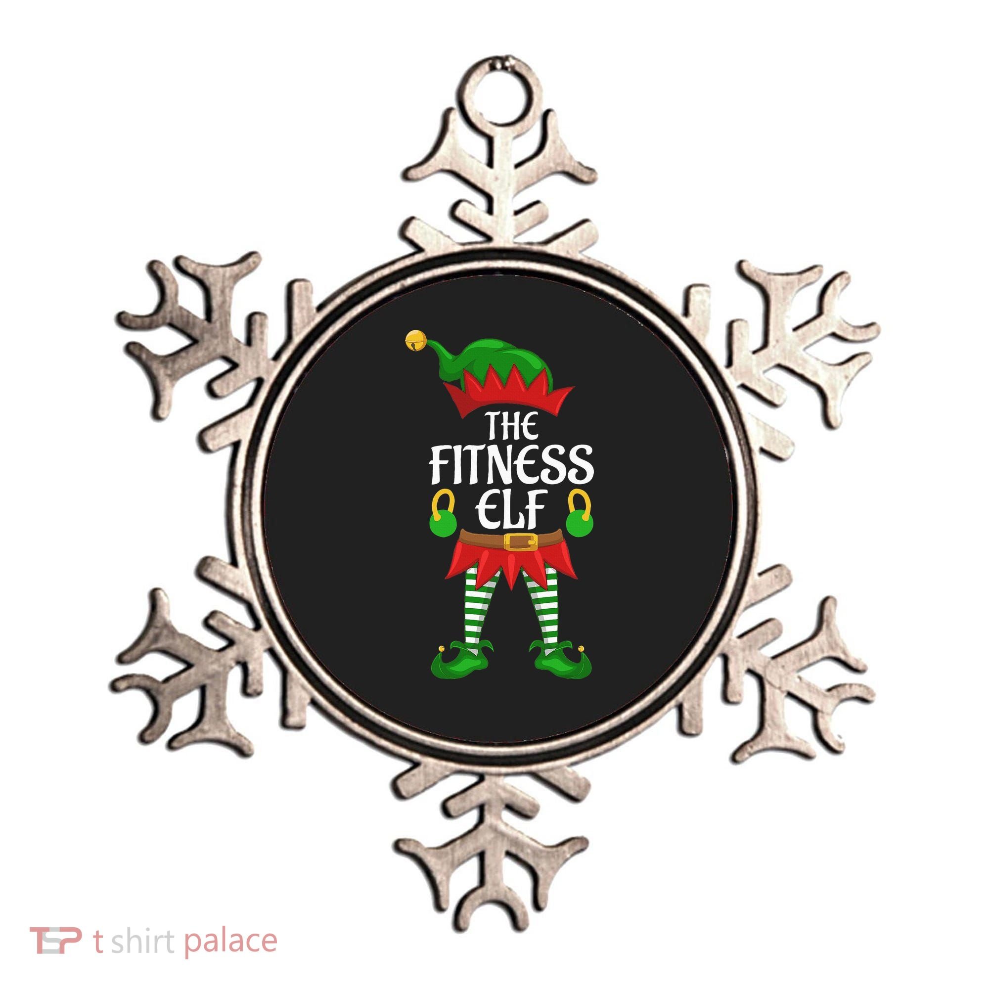 Fitness Elf Family Matching Group Christmas Party Ornament