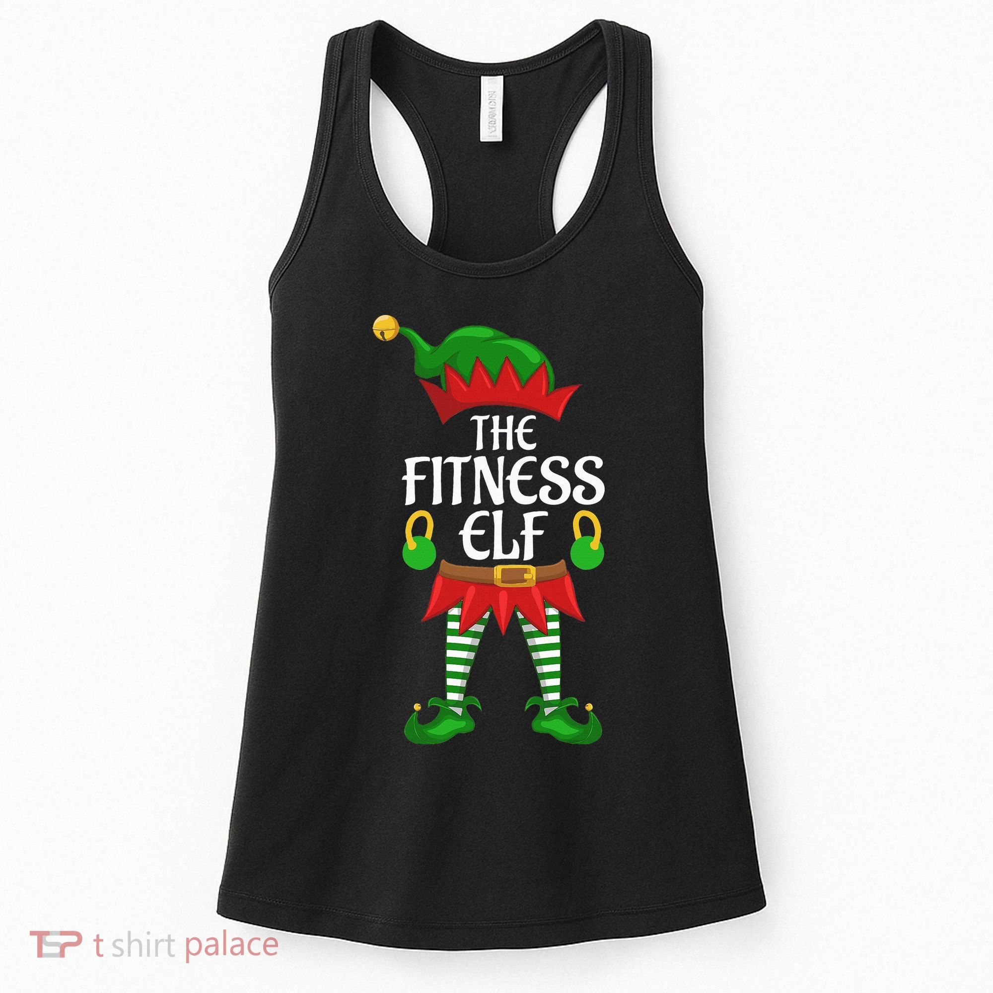 Fitness Elf Family Matching Group Christmas Party Women's Tank Top