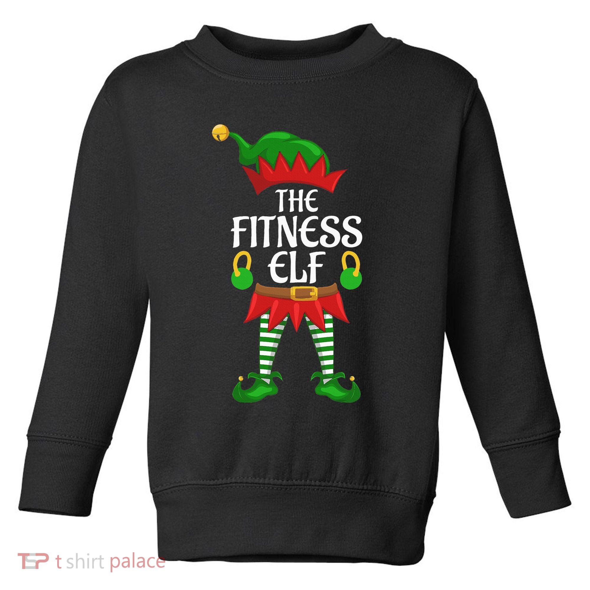 Fitness Elf Family Matching Group Christmas Party Toddler Sweatshirt