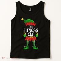 Fitness Elf Family Matching Group Christmas Party Tank Top thumb 2