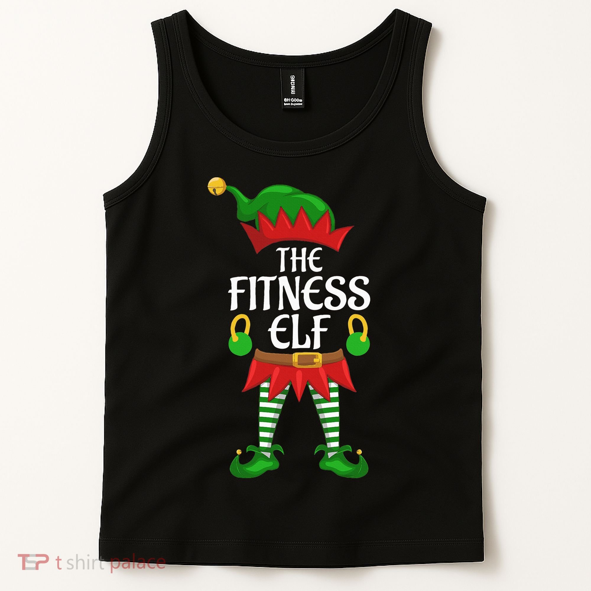 Fitness Elf Family Matching Group Christmas Party Tank Top