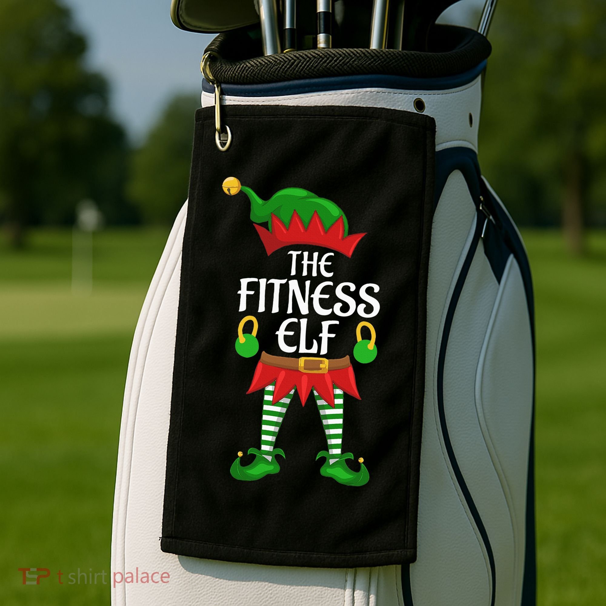 Fitness Elf Family Matching Group Christmas Party Golf Towel