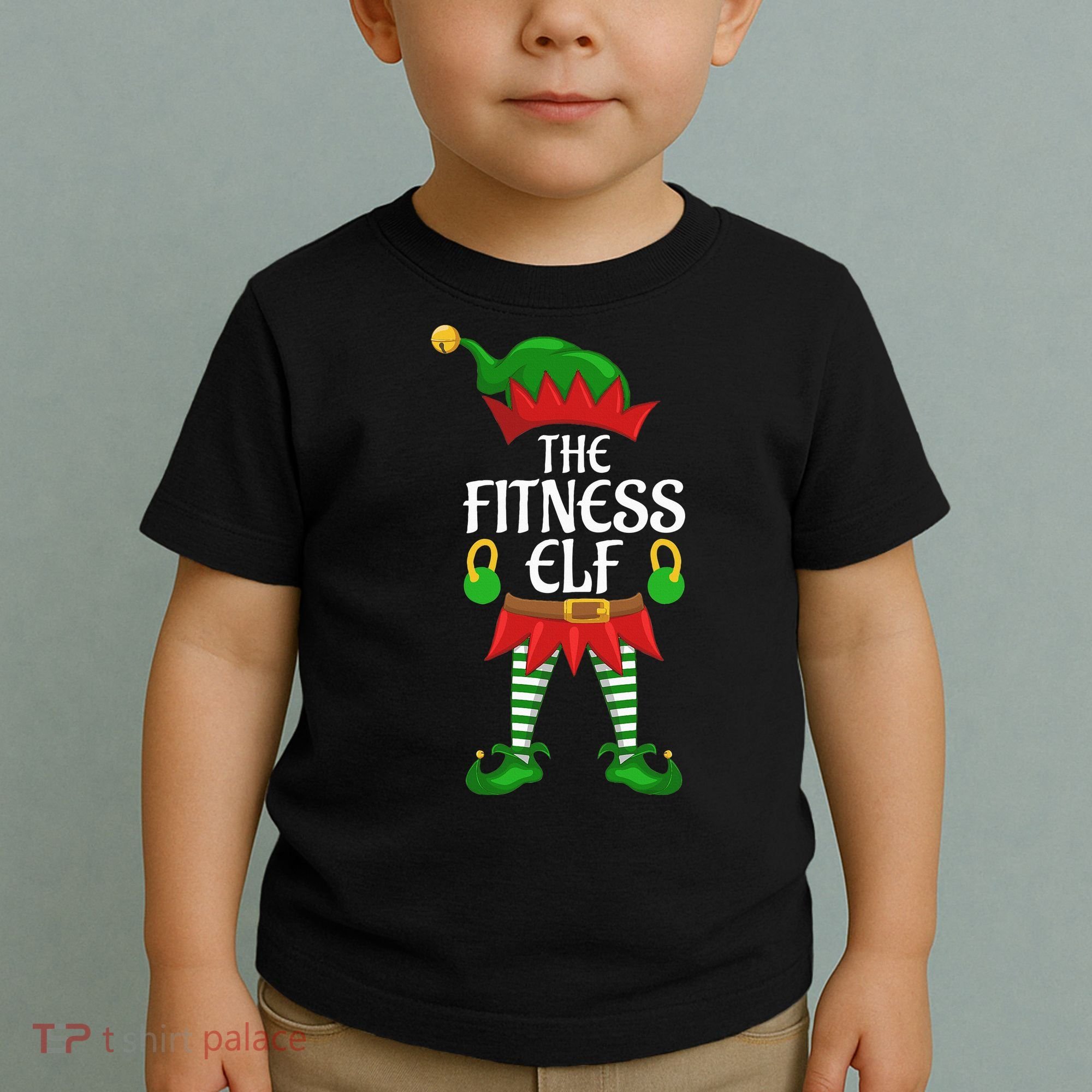 Fitness Elf Family Matching Group Christmas Party Toddler T-Shirt