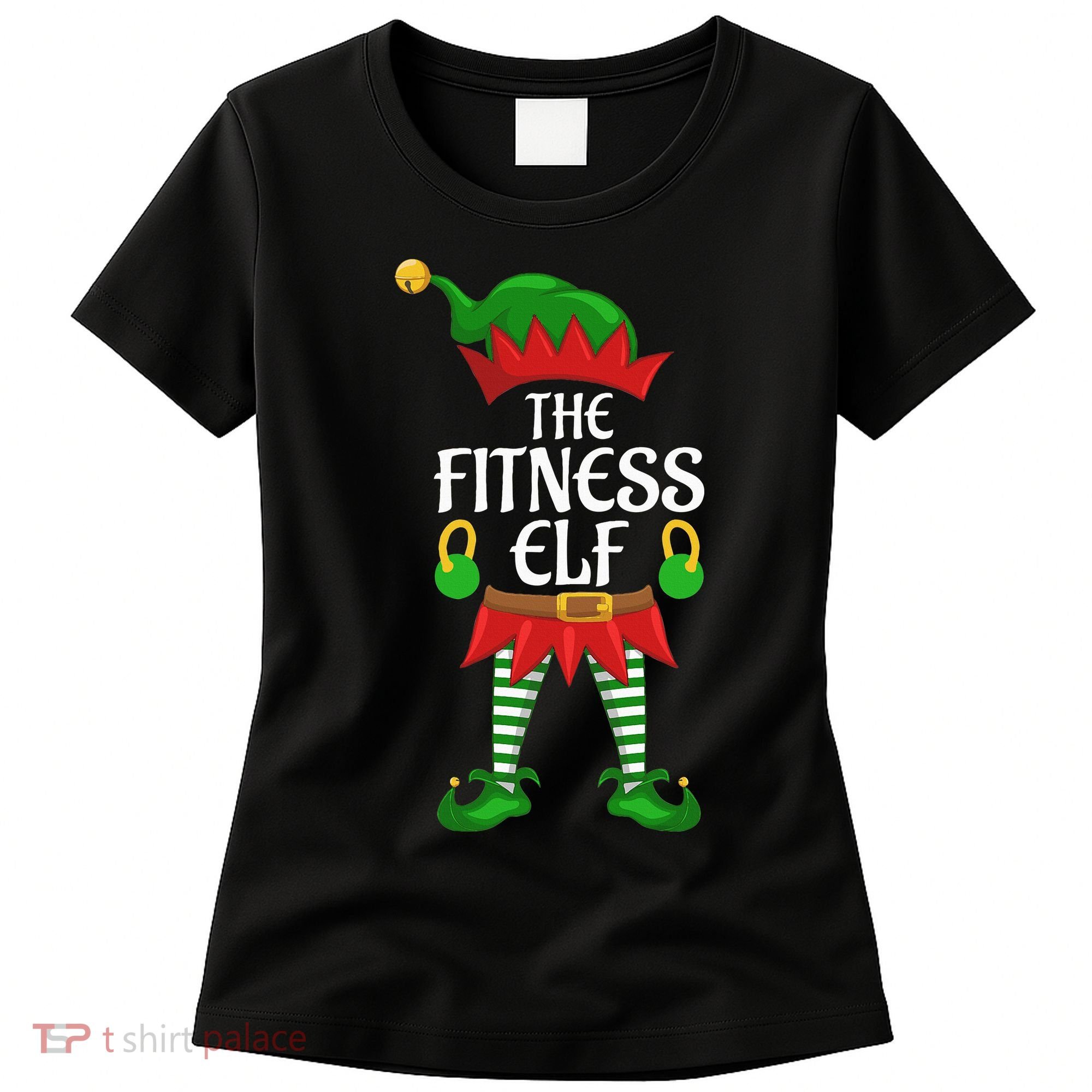 Fitness Elf Family Matching Group Christmas Party Women's T-Shirt