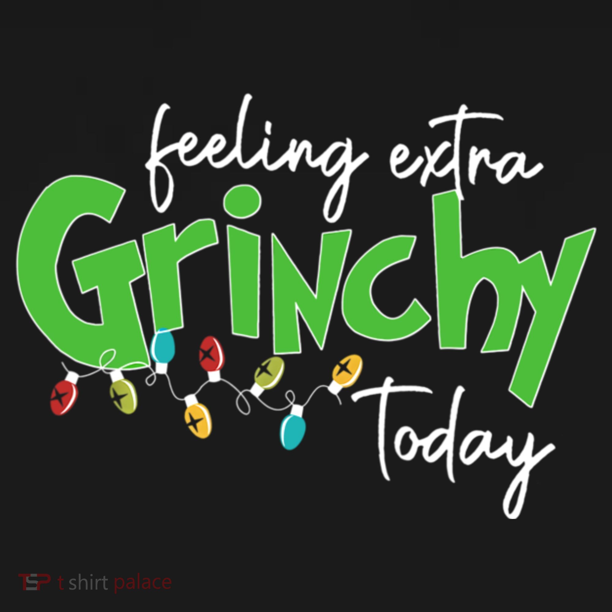 Feeling Extra Grinchy Today Christmas Xmas Lights Pullover Backpack