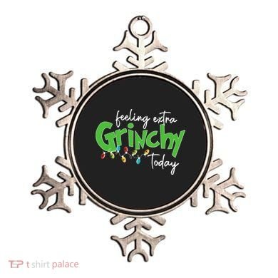 Feeling Extra Grinchy Today Christmas Xmas Lights Pullover Ornament