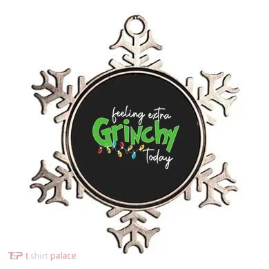 Feeling Extra Grinchy Today Christmas Xmas Lights Pullover Ornament