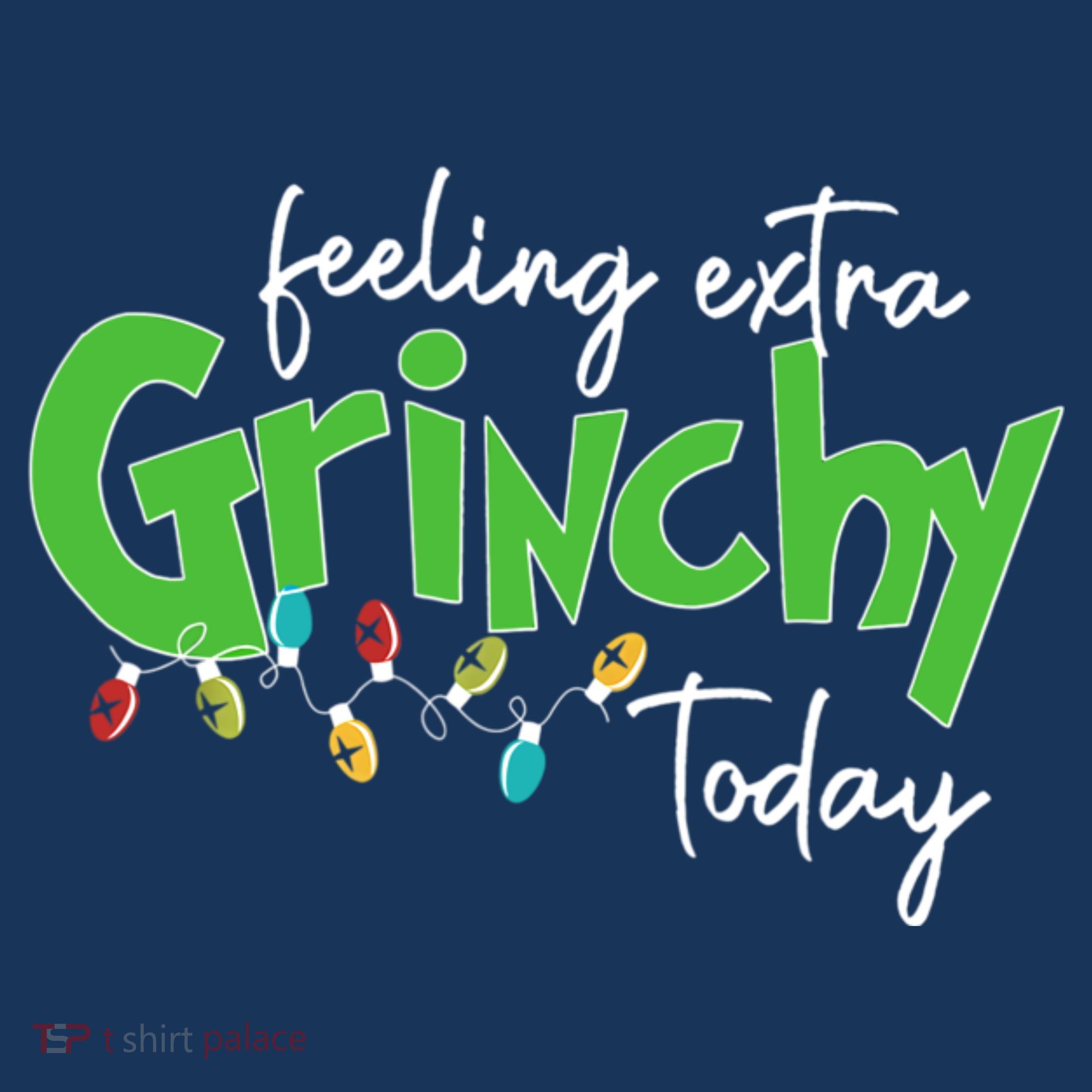 Feeling Extra Grinchy Today Christmas Xmas Lights Pullover Polo