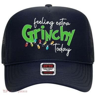 Feeling Extra Grinchy Today Christmas Xmas Lights Pullover Hat