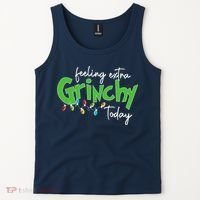Feeling Extra Grinchy Today Christmas Xmas Lights Pullover Tank Top thumb 2