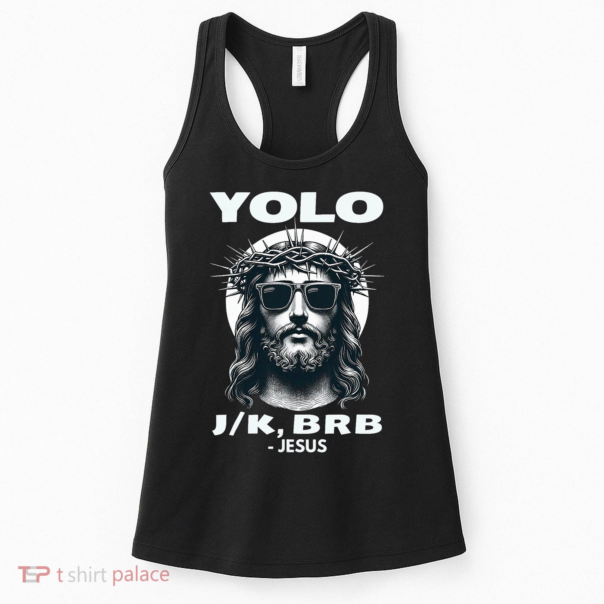 Funny Easter Gifts Christian Resurrection Yolo Jk Brb Jesus Women's Tank Top