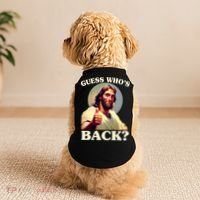 Funny Easter Guess Whos Back Jesus Doggie Tank thumb 2