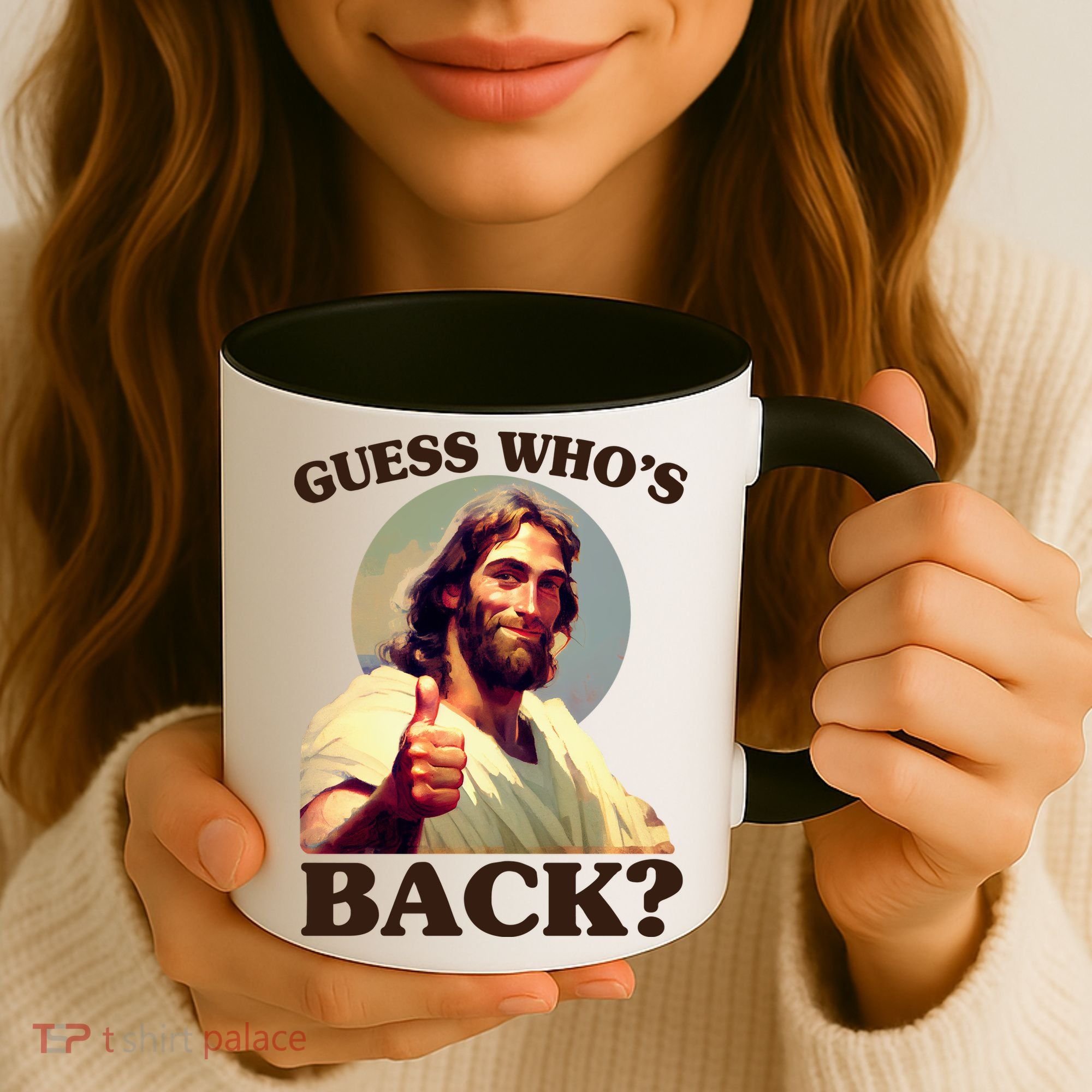 Funny Easter Guess Whos Back Jesus Coffee Mug