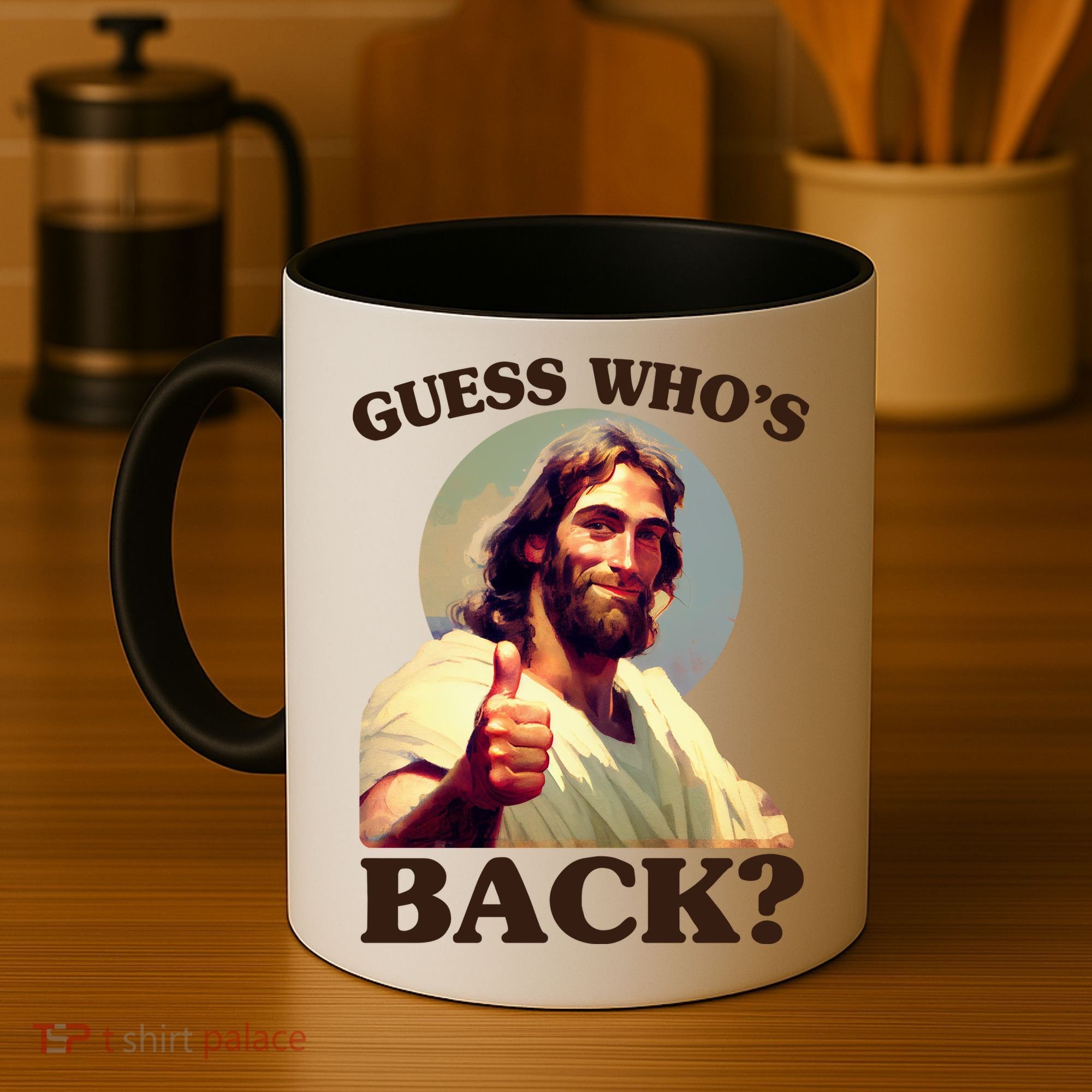 Funny Easter Guess Whos Back Jesus Coffee Mug