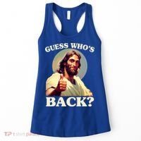 Funny Easter Guess Whos Back Jesus Women's Tank Top thumb 0