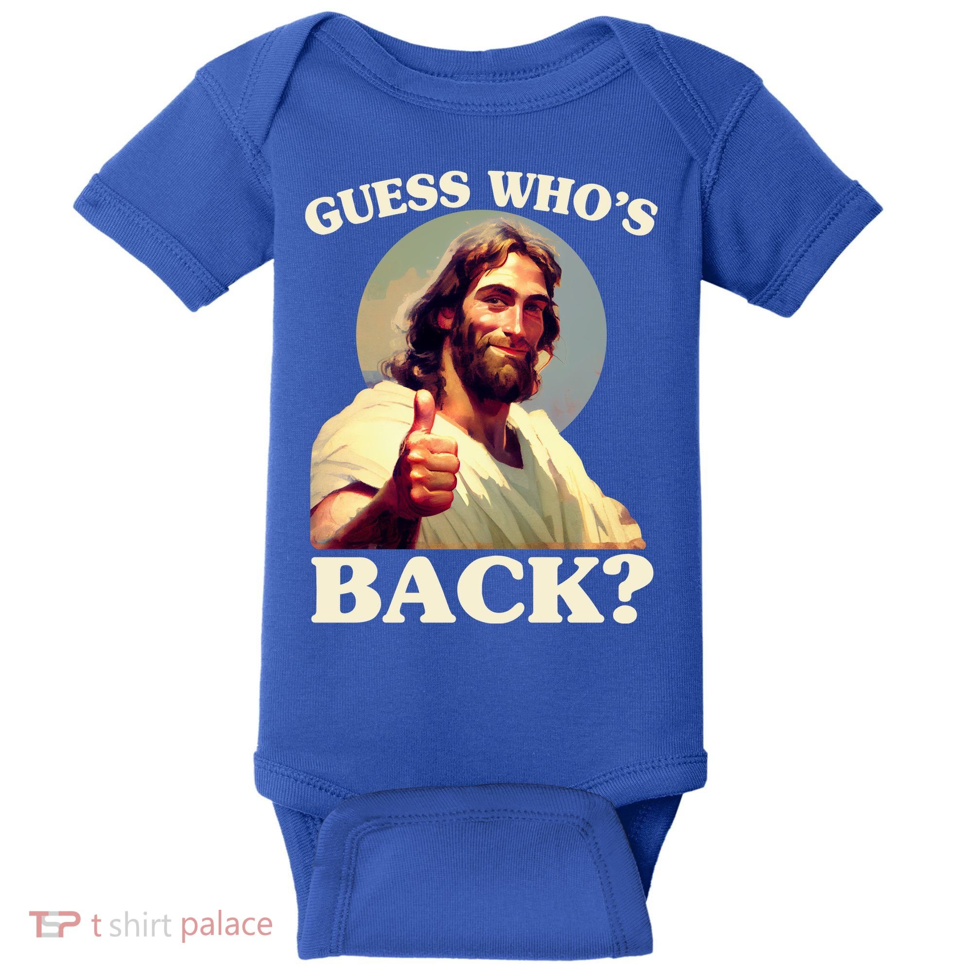 Funny Easter Guess Whos Back Jesus Baby Bodysuit