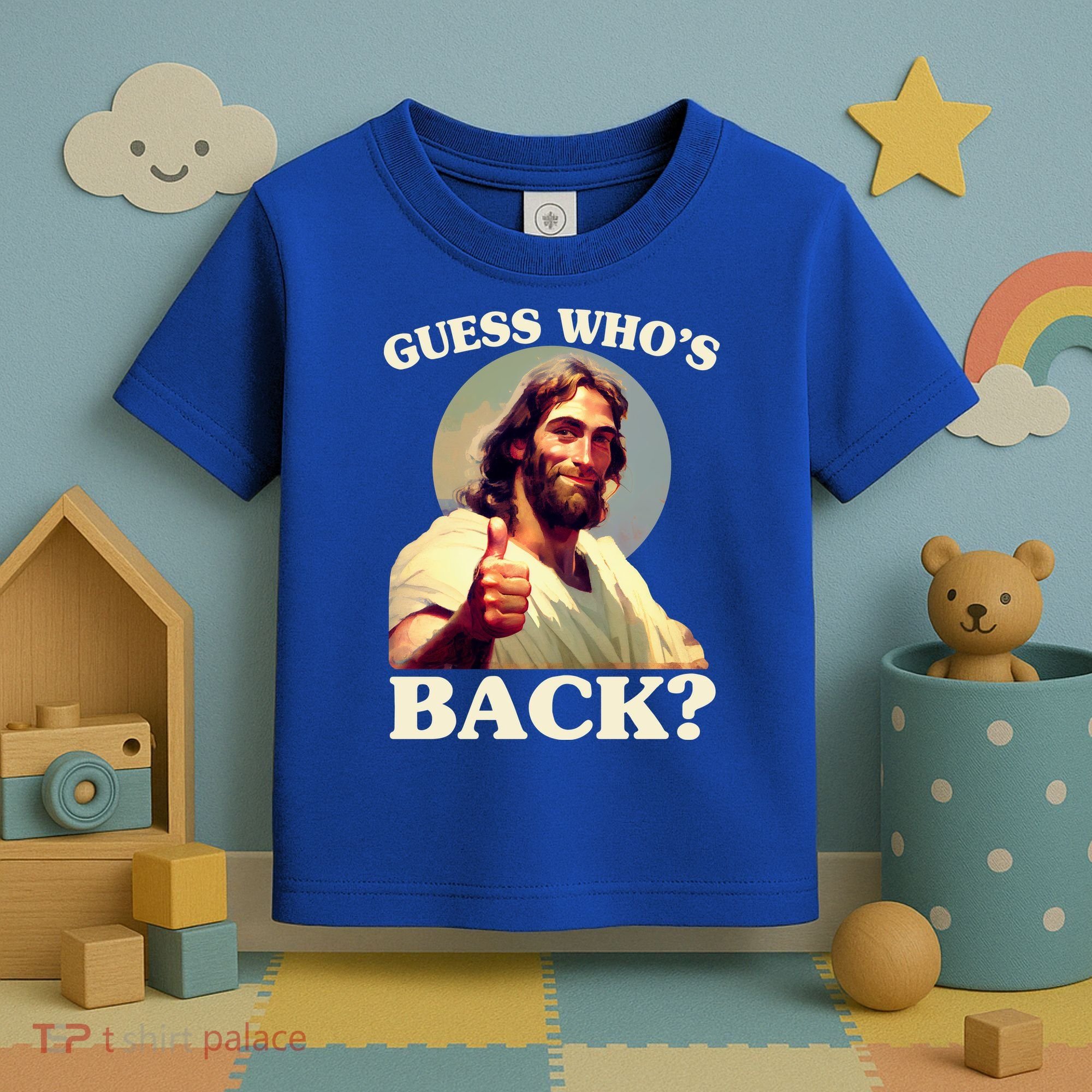 Funny Easter Guess Whos Back Jesus Toddler T-Shirt