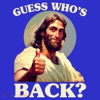 Funny Easter Guess Whos Back Jesus Kids Sweatshirt thumb 2