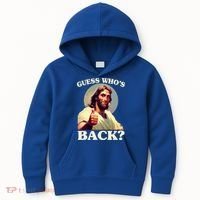 Funny Easter Guess Whos Back Jesus Kids Hoodie thumb 0