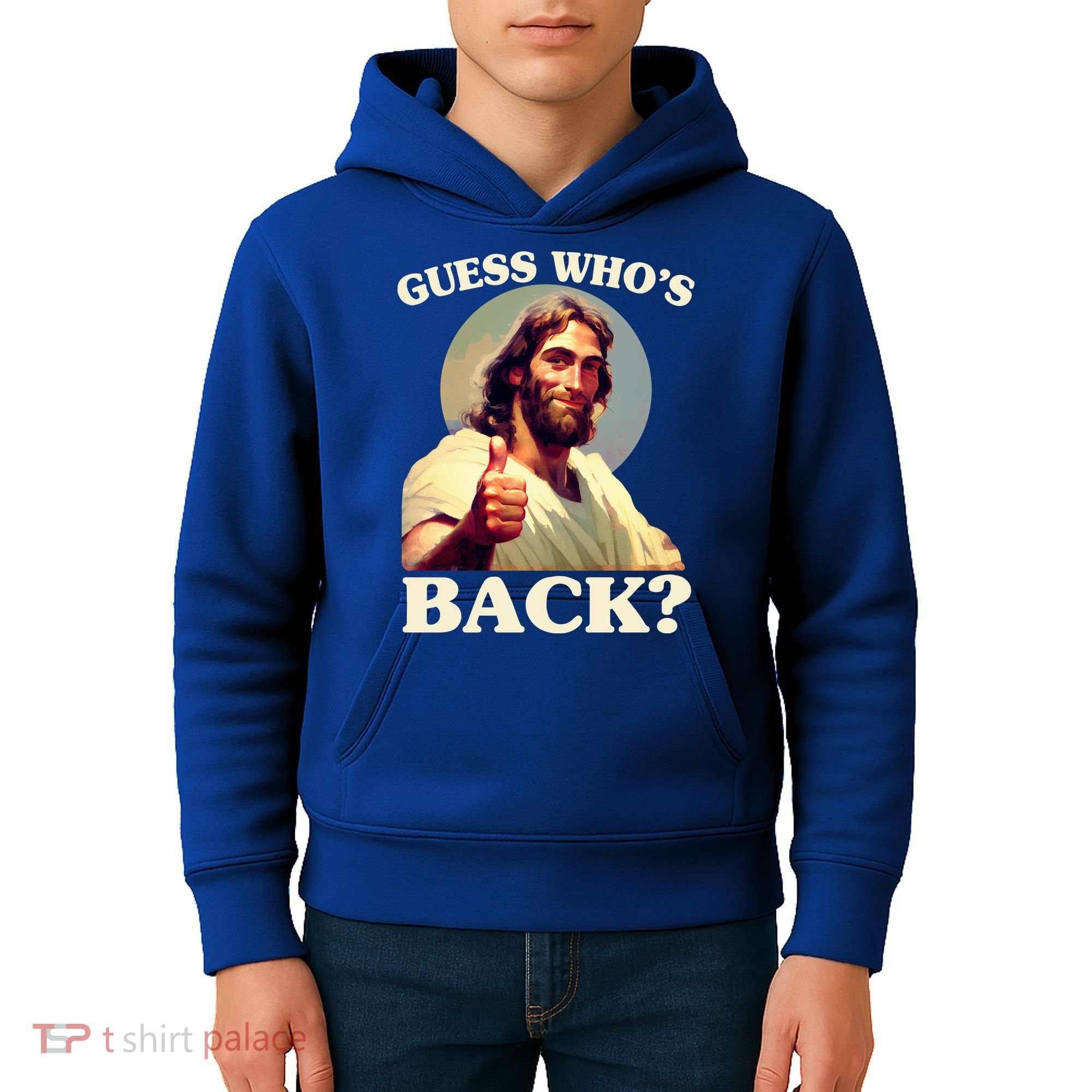 Funny Easter Guess Whos Back Jesus Kids Hoodie