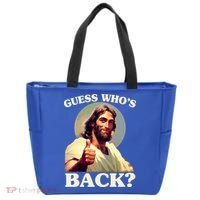 Funny Easter Guess Whos Back Jesus Tote Bag thumb 0