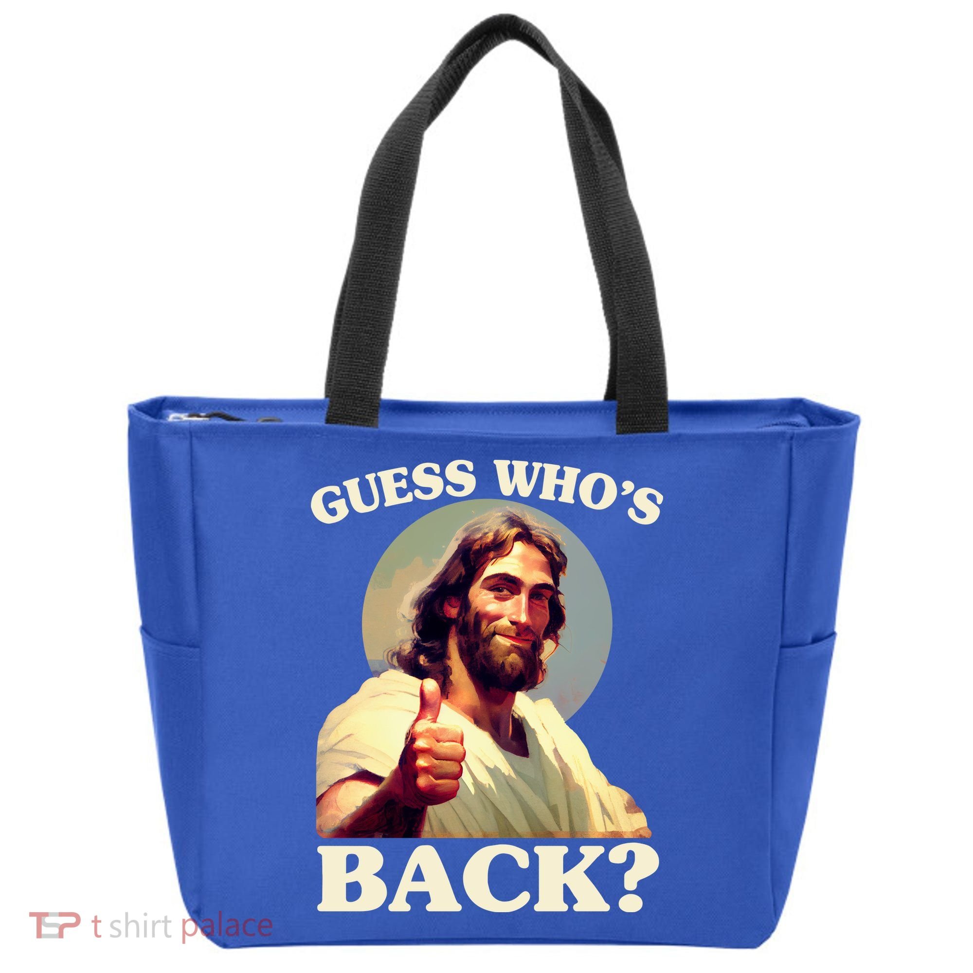Funny Easter Guess Whos Back Jesus Tote Bag
