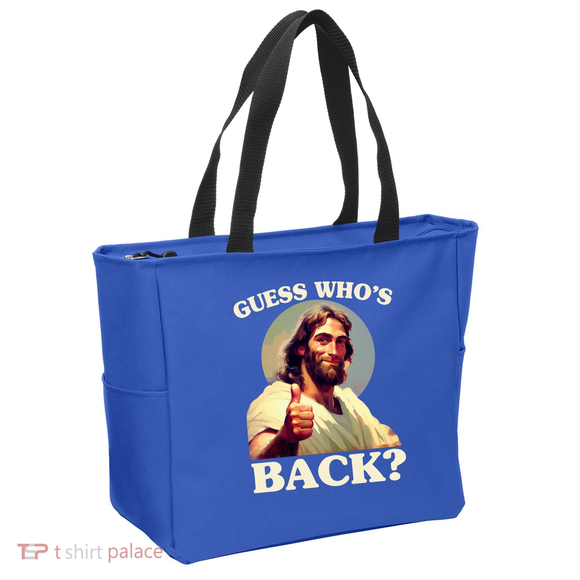 Funny Easter Guess Whos Back Jesus Tote Bag