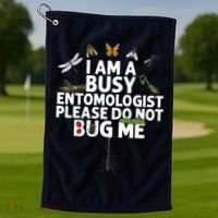 Funny Entomology Gift For Men Women Bug Lovers Golf Towel thumb 1