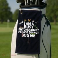 Funny Entomology Gift For Men Women Bug Lovers Golf Towel thumb 2