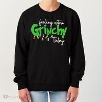 Feeling Extra Grinchy Today Christmas Lights Xmas Clothing Women's Sweatshirt thumb 0