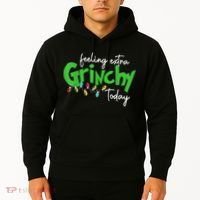 Feeling Extra Grinchy Today Christmas Lights Xmas Clothing Hoodie thumb 2