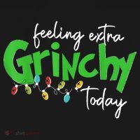 Feeling Extra Grinchy Today Christmas Lights Xmas Clothing Polo thumb 3