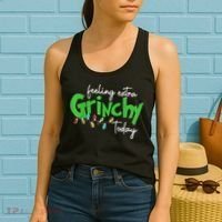 Feeling Extra Grinchy Today Christmas Lights Xmas Clothing Women's Tank Top thumb 2