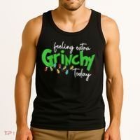 Feeling Extra Grinchy Today Christmas Lights Xmas Clothing Tank Top thumb 3
