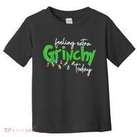 Feeling Extra Grinchy Today Christmas Lights Xmas Clothing Toddler T-Shirt thumb 0